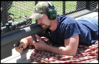 Zach Willeford target practice with Vulcan .20 caliber